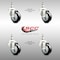 Service Caster 3 Inch 316SS Black Polyurethane Wheel Swivel 12mm Threaded Stem Caster Set SCC-SS316TS20S314-PPUB-BLK-M1215-4 - alternate 3